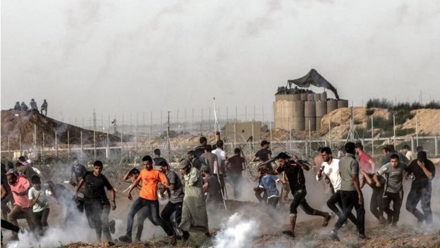 مظاهرات على حدود قطاع غزة
