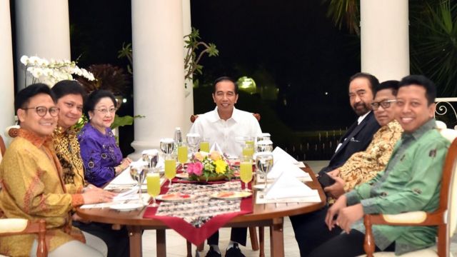 Jokowi, Megawati, Surya Paloh, Airlangga Hartanto, Cak Imin