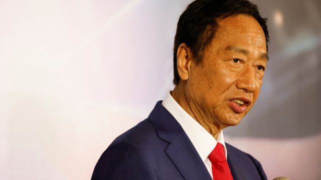 郭台铭在桃园会见记者（5/4/2023）