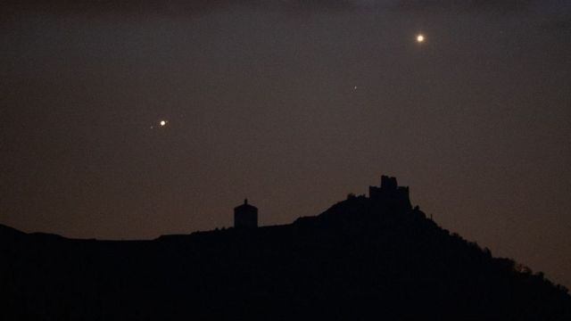 Conjunction seen from Italy.