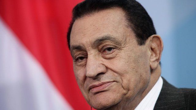 O presidente Hosni Mubarak
