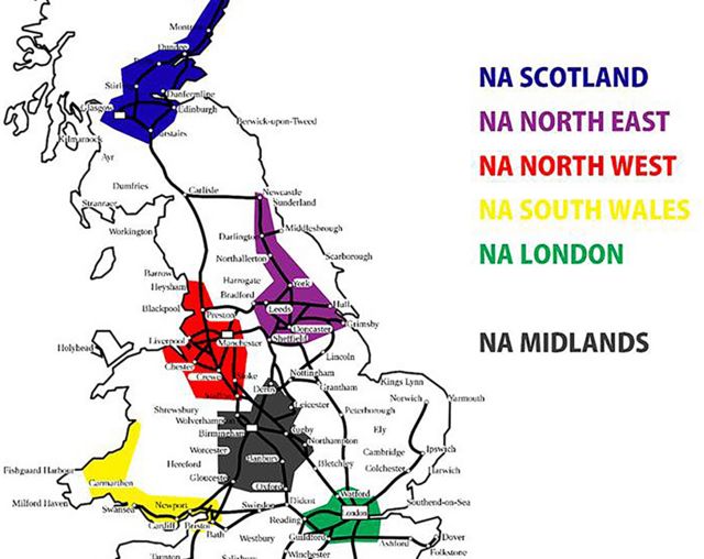 Mapa regional do Ação Nacional