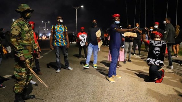 Ghanaians bash Police over 'rambo style' arrest of EFL leader during George Floyd vigil