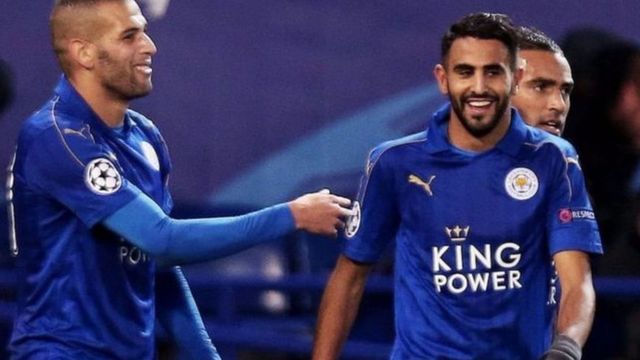 Riyad Mahrez na Islam Slimani bakinye bishimishije muri urwo rukino