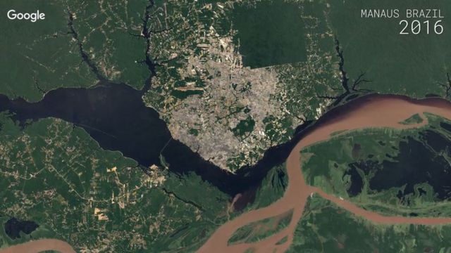 Manaus em imagem de satélite