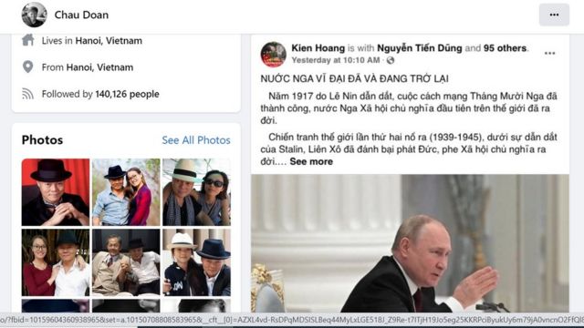 Bài viết của Facebook Kien Hoang được nhà văn Đoàn Bảo Châu chụp màn hình và đưa lên trang Facebook cá nhân của mình