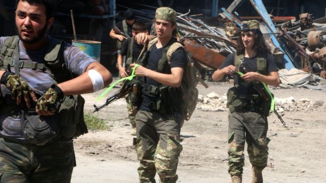 Члены Свободной сирийской армии в Алеппо