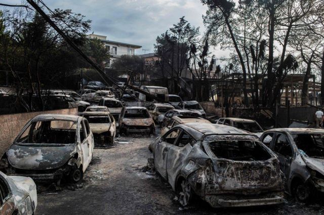 الحرائق المدمرة في "أتيكا" اليونانية