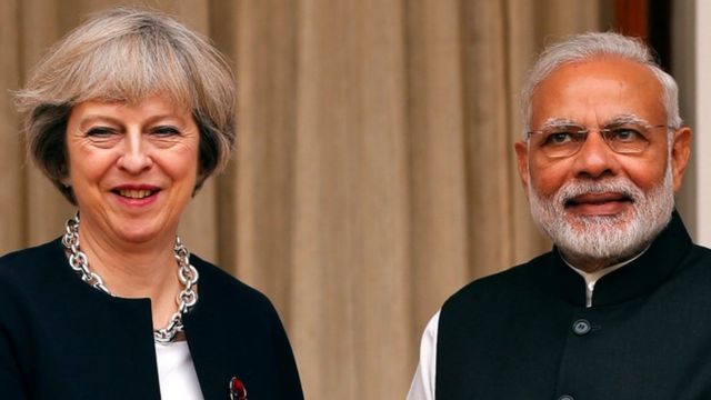 टेरिज़ा मे- नरेंद्र मोदी