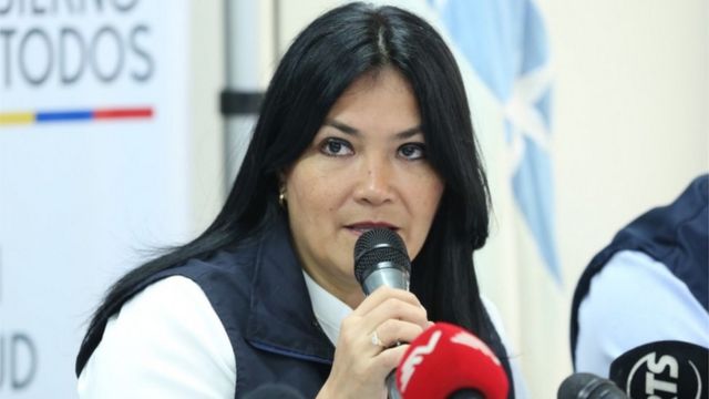 Ministra de Salud de Ecuador, Catalina Andramuno.