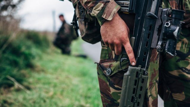 Stock image of a British soldier