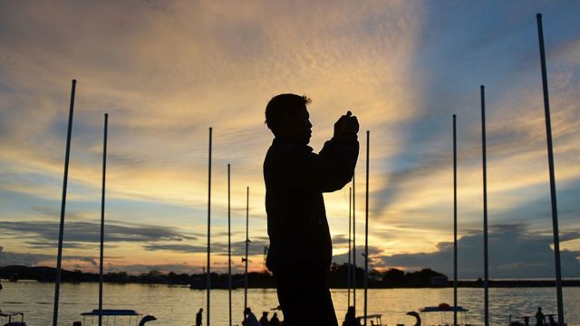 Un hombre en Makassar.