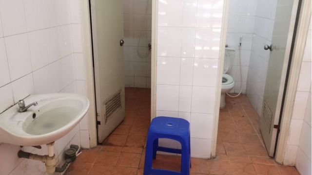 Toilets in a quarantine centre