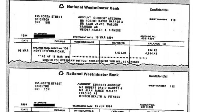 Extractos bancarios falsos fueron utilizados por Bashir para ganar la confianza de Diana.