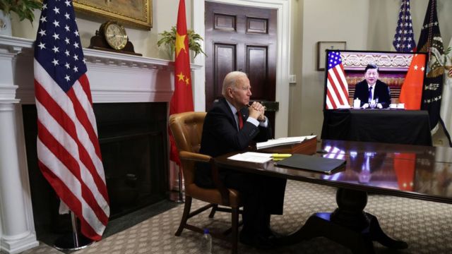 Biden and Xi Jinping