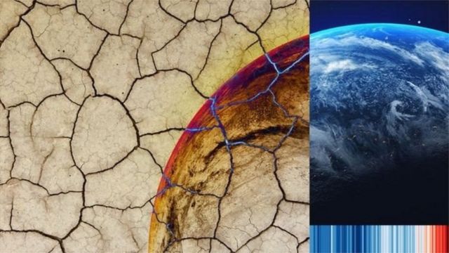 صورة تعبيرية عن أثر التغير المناخي على الأرض