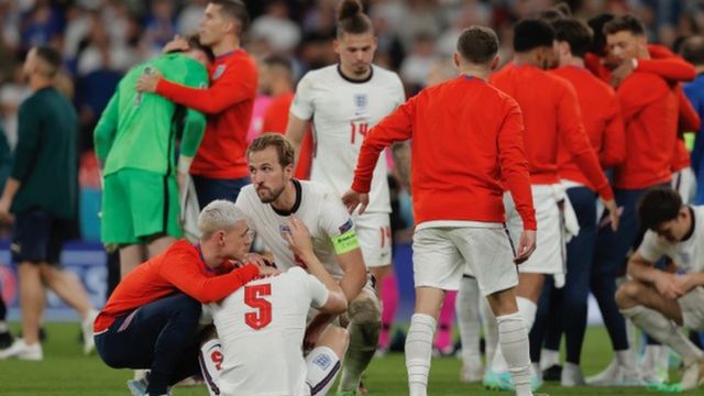 欧洲杯足球赛成为谷歌英国2021年度热搜词，英格兰队在决赛最后的点球大赛中输给意大利，与冠军失之交臂(photo:BBC)