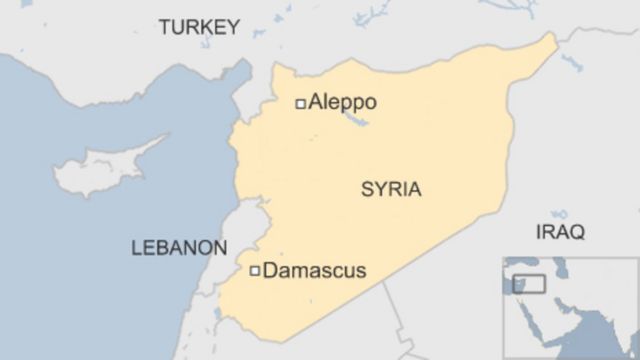 Ikarata yerekana intara ya Aleppo muri Syria