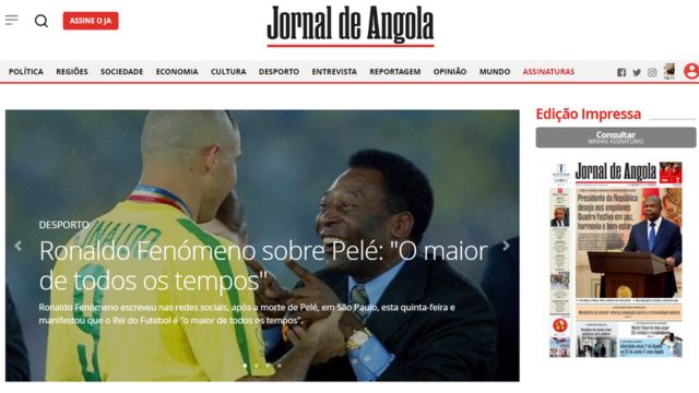Site do Jornal de Angola