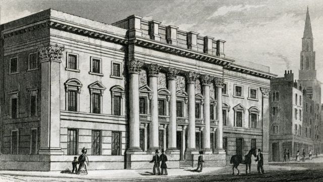 New Goldsmiths' Hall, Foster Lane, London. From 1835 print