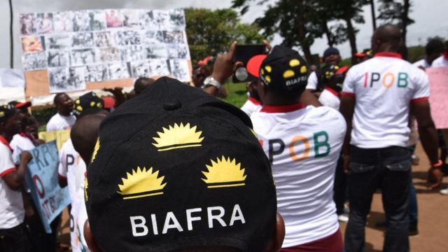 Un rassemblement de partisans pro-Biafra tenu à Abidjan le 30 mai dernier (illustration)