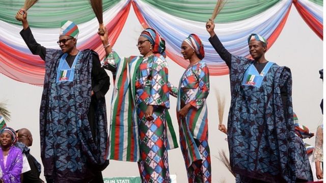 Muhammadu Buhari, aya rẹ, Aisha, aya igbakeji aarẹ, Dọlapọ ati Yẹmi Ọsinbajo,igbakeji aarẹ