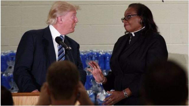 Rev Faith Green Timmons yahagaritse ijambo rya Donald Trump
