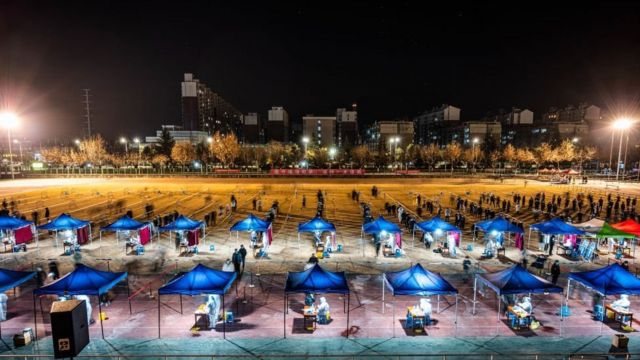 Covid testing site in Xi'an