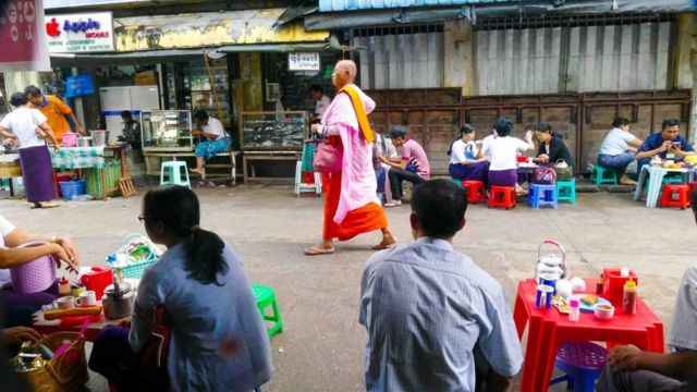 In the streets of Rangoon