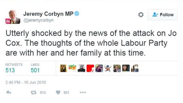 Jeremy Corbyn's tweet