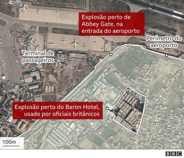 Mapa mostra local da explosão