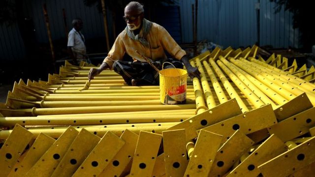 Trabajador en India