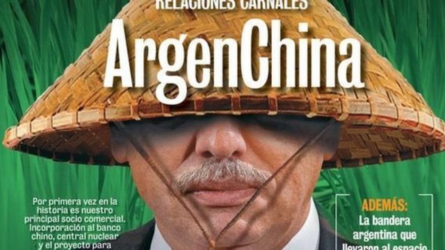 阿根廷《新闻杂志》（Revista Noticias）在封面上以ArgenChina（阿根廷与中国的合写）描述两国的密切关系。(photo:BBC)