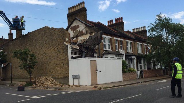 House collapse in Lewisham