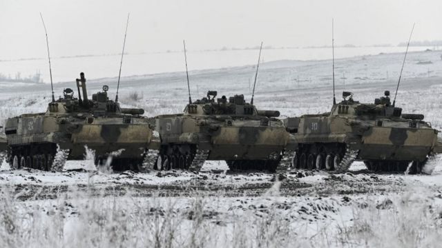 Российские танки на границе с Украиной