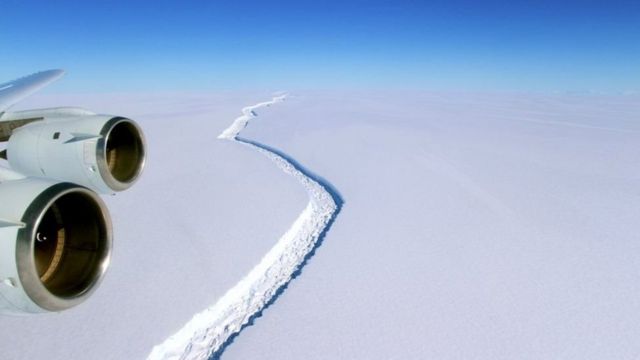 Grieta en la Antártica