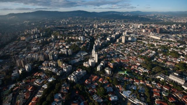 Vista aérea de Caracas.