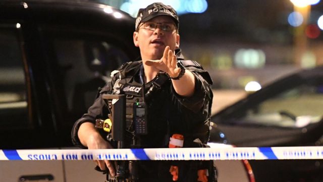 Armed police officer