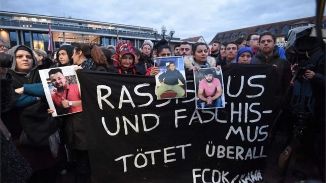 vigil in Hanau