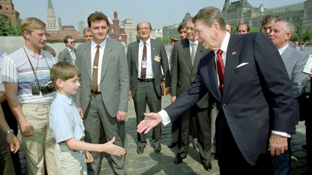 Reagan en Moscú