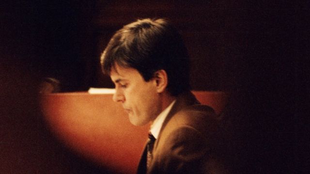John Ausonius durante su juicio en Suecia a inicios de la década de 1990.