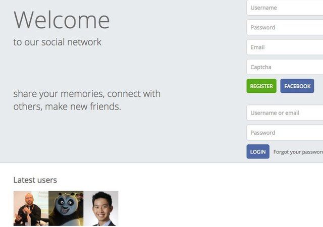 Screengrab of StarCon social network