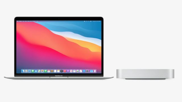 Macbook Air (izquierda) Mac mini