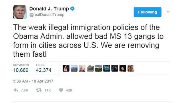 Tuit de Donald Trump