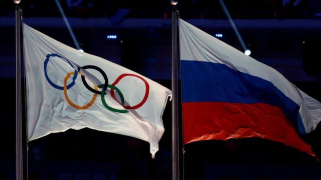 العلم الروسي وعلم الأولمبياد