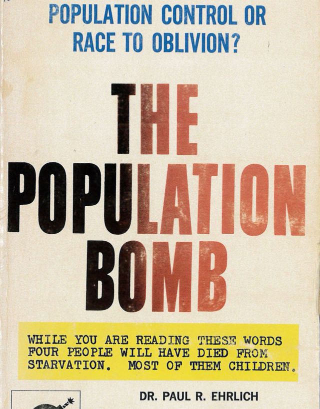 Portada de "La bomba demográfica" de Paul Ehrlich