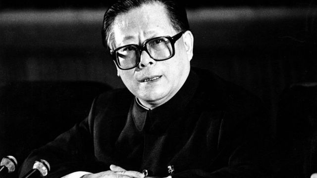 Jiang Zemin at a meeting of the Central Committee of the Communist Party of China in November 1989.