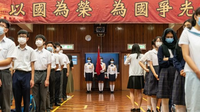 The authorities have added more national awareness education to schools in Hong Kong.