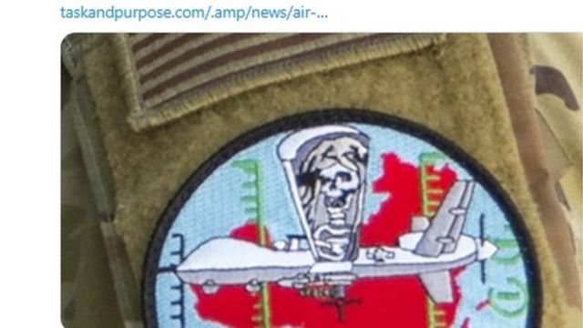 参加模拟攻击演习的美国空军人员的臂章上印有代表中国地图的红色剪影，着过媒体说这是对中国的"挑衅"