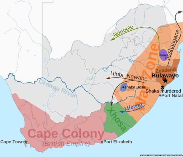 Zulu kingdom map